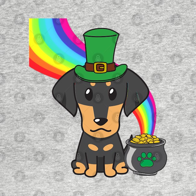 Funny dachshund celebrates st patricks day by Pet Station